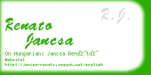 renato jancsa business card
